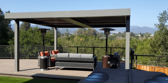 backyard white louvers roof pergola - StruXure Pergolas In Northern California - Smart motorized Pergolas for Homeowners, contractors, and businesses