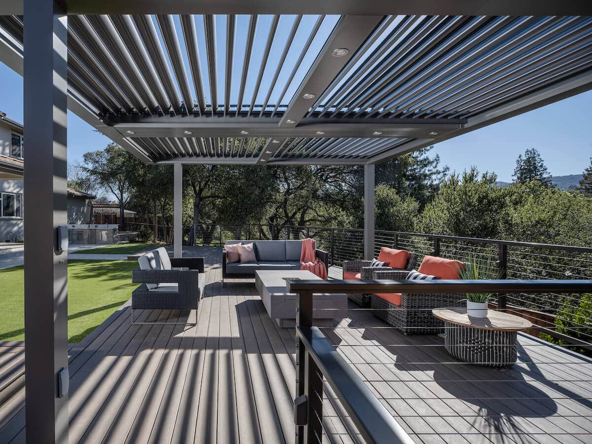 louvered pergola cover - residential pergolas - Smart motorized Pergolas for Homeowners, contractors, and businesses