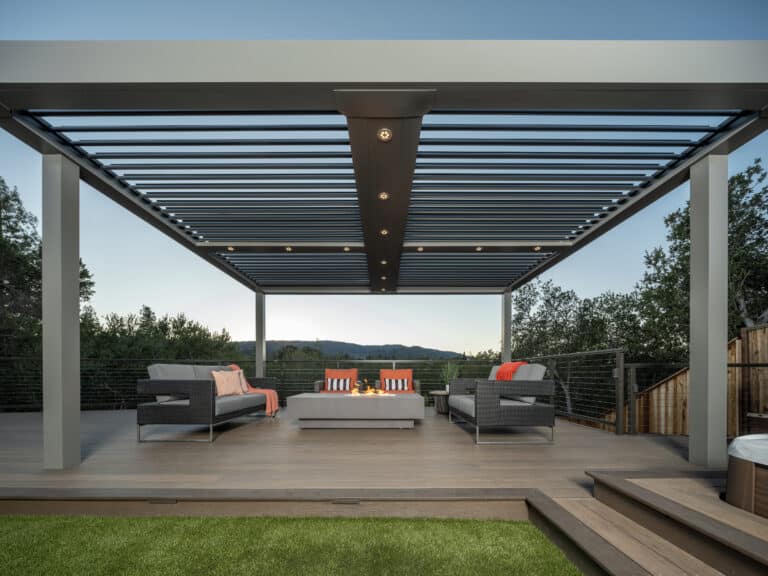 Smart Pergola in Portola Valley photo - StruXure Pergolas In Northern California - Smart motorized Pergolas for Homeowners, contractors, and businesses