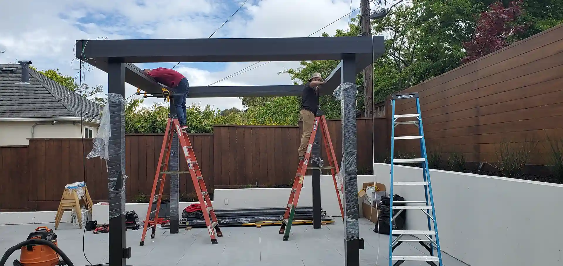 durable low maintenance pergola installation in san francisco bay area